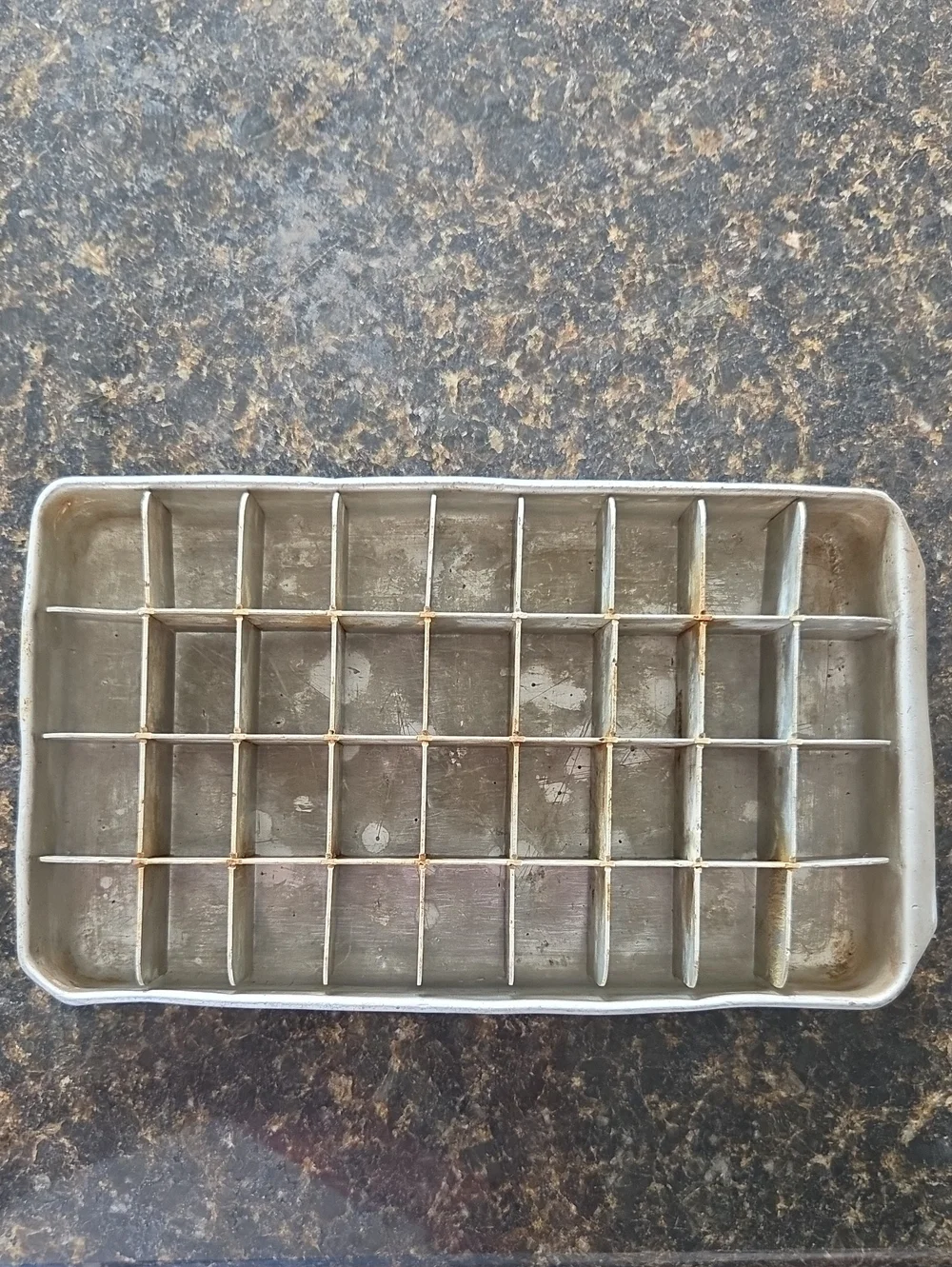 Vintage Large Aluminum Ice Cube 36 Cube Tray